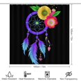 thumbnail image 2 of Colorful Feather Dreamcatcher Print(1) Shower Curtain Bathroom Sets Toilet Lid Rug, Bath Mat And Contour Mat, Shower Curtain 4Pcs, 2 of 8