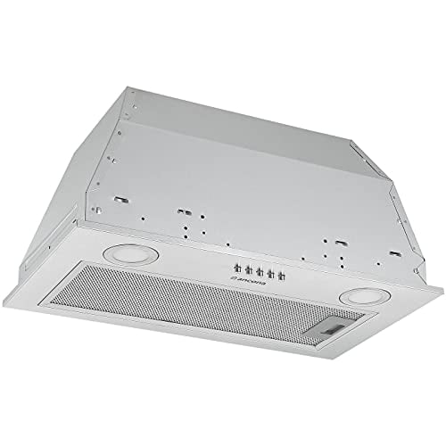 Ancona AN-1368 20” 280 CFM Ducted Built-In Range Hood in Stainless Steel