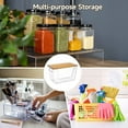 thumbnail image 5 of 3 Pcs Trash Bag Holders, Under Sink Garbage Bag Dispensers with Wood Lids, Stackable Storage Containers, Clear Trash Bag Organizers for Kitchen, Laundry Room, Pantry, 5 of 5