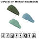 thumbnail image 2 of Diademas de entrenamiento para mujeres y hombres, banda para el sudor, bandas elásticas para el sudor, diademas anchas para deportes, ejercicio físico, tenis, correr, gimnasio, baile, atletismo, 2 of 5