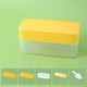 thumbnail image 4 of Molde de hielo amarillo, 79 piezas, con tapa, fácil de liberar, ahorra espacio, juego de contenedores de almacenamiento, 4 of 9