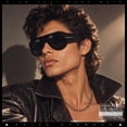 thumbnail image 3 of SA106 Oversized Retro Racer Thick Frame Aviator Sunglasses / All Black, 3 of 7
