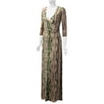 thumbnail image 2 of Doublju Women's 3/4 Sleeve Wrap Front Maxi Dress with Tie Waist, 2 of 4