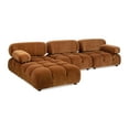 thumbnail image 2 of Jennifer Taylor Home Marcel 109.5" Bubble Modular Modern 4-Piece Reversible Sectional Sofa, Burnt Orange Performance Velvet, 2 of 7