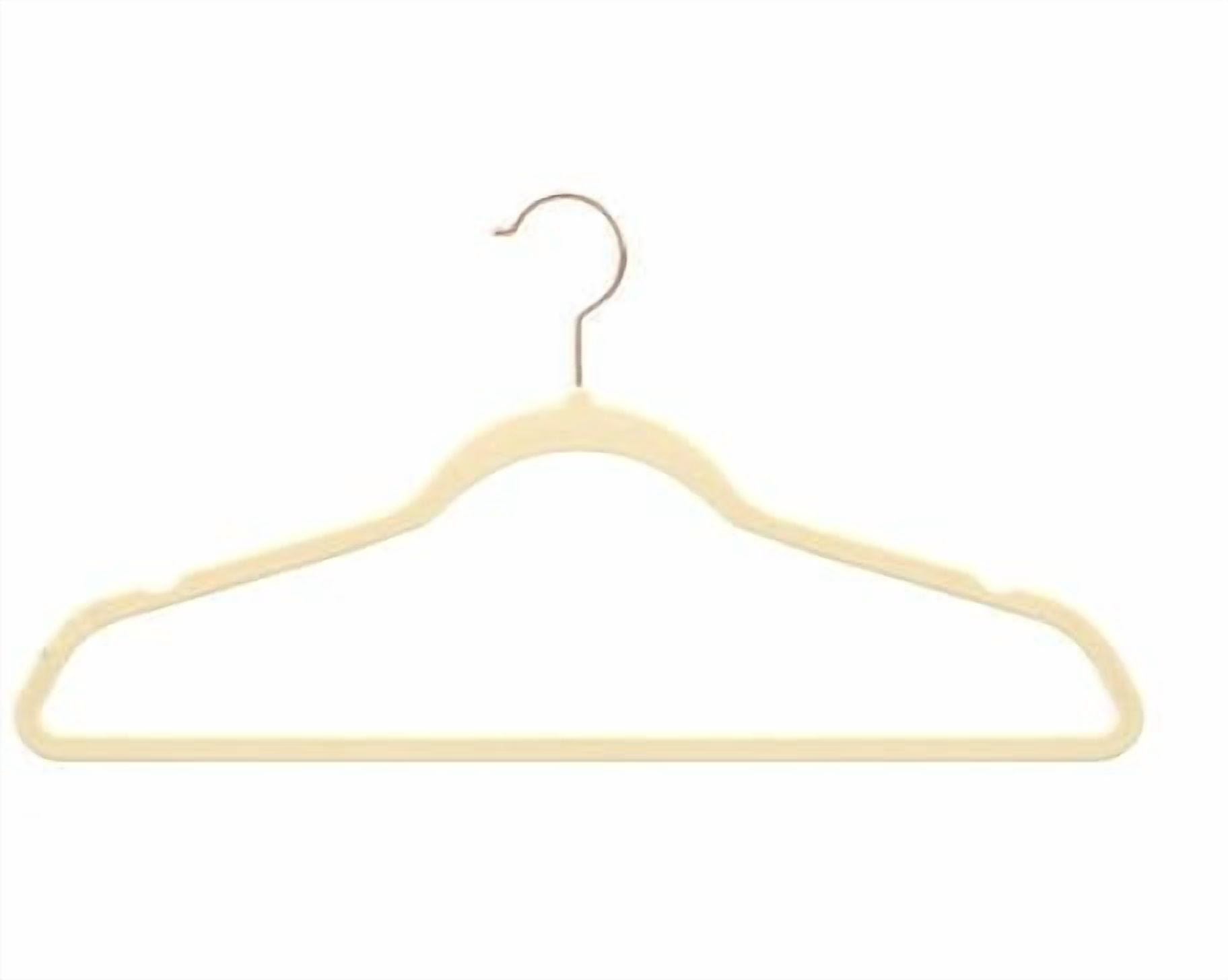 Velvet Hangers 100 Pack, Non-Slip Clothes Hangers with Silver-Colored Swivel Hooks, Slim Space-Saving for Closet, Heavy-Duty, Black