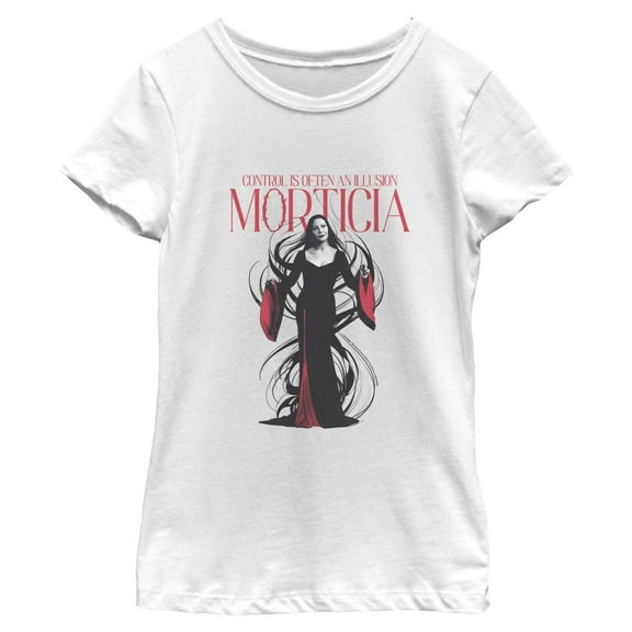Girls Wednesday Morticia Illusion T Shirt