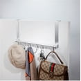 thumbnail image 4 of Door Hanger Hook Rack,QZS Over the Door Towel Rack for Bathroom,1pcs Silver Durable Moving 6-Hook Towel Hanger for Hanging Clothes Hat, 4 of 6