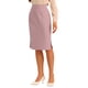 thumbnail image 4 of Falda Lápiz de Mujer Inspire Chic de Cintura Alta con Abertura y Cierre Invisible, Falda de Trabajo XL Rosa, 4 of 6