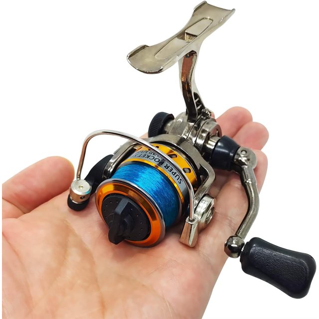 czcpp-Mini 100 Small Metal Spinning Wheel Aluminum Fishing Reel with Metal Spool for Freshwater and All Season Fishing