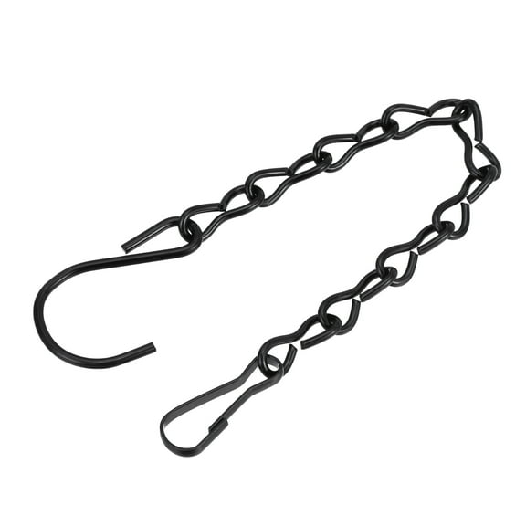 Uxcell 24cm Extension Lighting Chain S Hook Hanging Chains Black 6 Pack