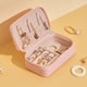 thumbnail image 1 of Joyero Hugo de PU Cuero Exhibición almacenamiento caja Organizador para Anillos Rosado, 1 of 10
