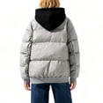 thumbnail image 4 of Sexlip Womens Puffer Jacket Winter Warm Coats Hooded Quilted Jackets with Double Pockets Casual Fashionable Parkas Gray XL, 4 of 6
