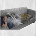 thumbnail image 6 of Misty Soft Flannel Fleece Throw Blanket, Nature Photo of Foggy Mountains Grassy Land and Long Wooden Pier Stairs at Daytime, Cozy Plush for Indoor and Outdoor Use, 50" x 70", Multicolor, by Ambesonne, 6 of 6