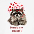 thumbnail image 3 of CafePress - Here's My Heart Cute Raccoon Blowing Kisses Quote - 100% Cotton Ringed T-Shirt, 3 of 4