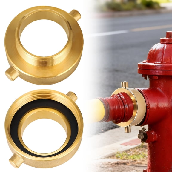 2‑1/2" NH (NST) Female x 2" NPT Male Brass Fire Hydrant Adapter – Pin Lug Quick Connect, NST to NPT Fitting for Hydrants, Hoses & Pipes, Heavy Duty Fire Equipment Accessory