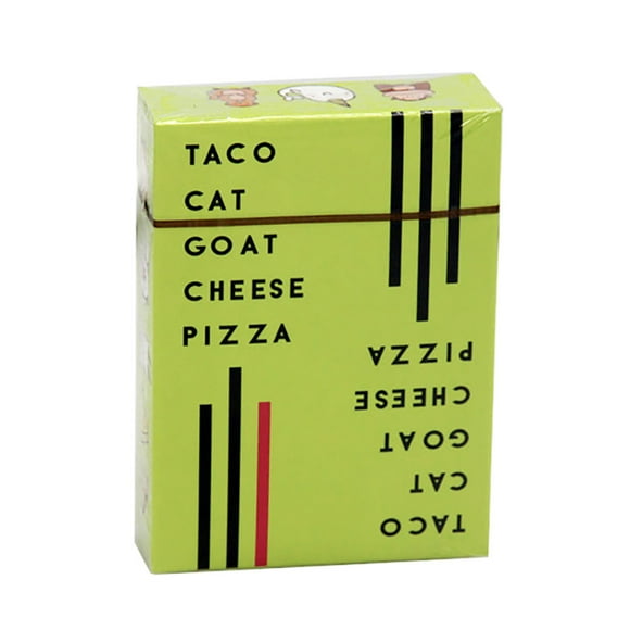 English Taco Cat Goat Cheese Pizza board game cards santa cookie elf candy
