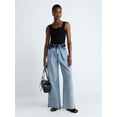 thumbnail image 2 of Scoop Women's and Women's Plus Mid-Rise Colorblock Wide Leg Jeans, Available in Short, Reg, and Long, Sizes 0-26W, 2 of 5