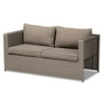 thumbnail image 5 of Baxton Studio Haina Modern and Contemporary Grey Fabric Upholstered and Grey Finished Synthetic Rattan 6-Piece Patio Set, 5 of 6