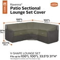 Classic Accessories Ravenna WaterResistant 100 Inch Patio VShaped Sectional Lounge Set Cover