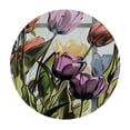 thumbnail image 2 of JEUXUS Tulip Scape X-Ray Full Width Single-Sided Printing Round Tablecloth White, 2 of 7
