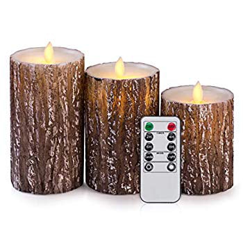 LED Flameless Candle Battery Operated Pillar Real Wax Flickering W/ Remote Con 