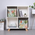 thumbnail image 3 of Collapsible Oxford Fabric Storage Cubes with Handles, Large Mid Foldable Oxford Cloth Bins Set of 2/6, Closet Organizers for Shelves Clothes Home Kitchen Toy - Vintage Floral Birds, 3 of 7