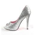 thumbnail image 2 of Leg Avenue 5" Silver Ella Glitter Pump 5011-S Silver 6, 6, 2 of 3