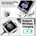 thumbnail image 6 of Compatible for Samsung Galaxy Z Flip 5 Case, Galaxy Z Flip 5 Clear Phone Case Cover with Four Corners Airbag Fall Prevention, Slim Thin Shockproof Protective Cases for Samsung Z Flip 5 (Silver), 6 of 12