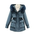 thumbnail image 2 of LSLJS Women's Medium Length Detachable One Coat Three Wear Windbreaker Work Attire Overcoming Cotton Jacket, 2 of 4