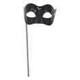 thumbnail image 2 of Máscara de de Halloween, accesorio de disfraz, máscara facial de fiesta versátil con palos para decoración de carnaval, disfraz de Mardi negro, 2 of 7