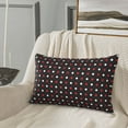 thumbnail image 5 of Sikiie Red and white polka dots Print Plush Pillow Cover, Wrinkle-proof and Stain-resistant Pillow Protector without Pillow Core, Home Decoration-16"x24", 5 of 6