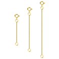 thumbnail image 2 of Lancharmed 14K Gold Plated Double Head Round Buckle Extension Chain Wide Flat Long Chain Jewellery Clasp Necklace Extenders for Women 3Pcs Mom Gifts, 2 of 7