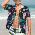thumbnail image 7 of Disketp Hawaiian Shirts For Men,Cute Funny Animals Print Mens Casual Short Sleeve Button Down Shirts Beach Shirt, 7 of 7