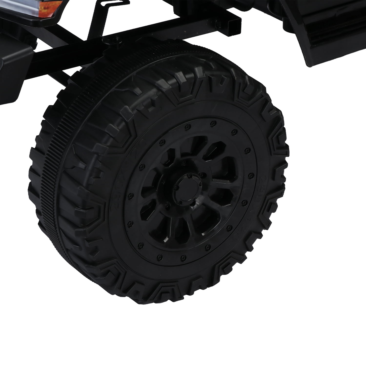 CIPACHO 12V Powered Ride On Truck Car for Kid, Electric Toy Car with 2.4G Parents Remote Control, USB, MP3, Bluetooth, LED Light, Black