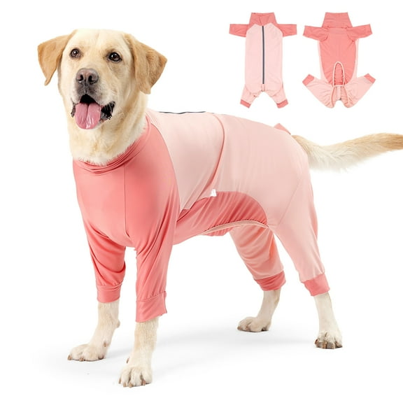 Dog One Piece After Surgery Pet Surgical Recovery Suit Anti Shedding Bodysuit for Female Male Dog Long Sleeve Claming Pajamas with Legs