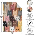 thumbnail image 3 of GZHJMY Cartoon Cat Kitten Kitchen Towels Dish Bar Tea Towel Dishcloths 1 Pack Super Absorbent Soft 18 x 28 inches, 3 of 7