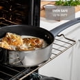 thumbnail image 6 of Essentials Stainless Steel Fry Pan w/Non Stick Coating 10.5 Inch, Induction Compatible, Oven Safe 350F, Heat Indicator, Nonstick Frying Pan, Versatile Skillet, Dishwasher Safe, Silver/Blue, 6 of 7