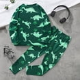 thumbnail image 4 of Kiijoy Toddler Boys Pajamas Dinosaur Print Long Sleeve Top Pants Sleepwear Set, Sizes 3-4T, 4 of 8