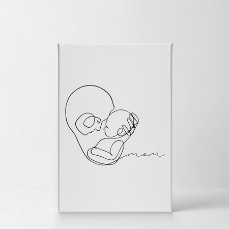Smile Art Design Black and White One Line Minimalism  Art 