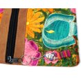 thumbnail image 3 of Multicolored Floral Embroidered Tan Vegan Leather Suede Slim Purse Crossbody Bag - Womens Fashion Handmade Boho Accessories, 3 of 3