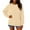 EB02_Beige, variant on Womens Oversized Sweatshirts Crewneck Long Sleeve Tops Casual Solid Color Pullover Fall Fashion Clothes Army Green L