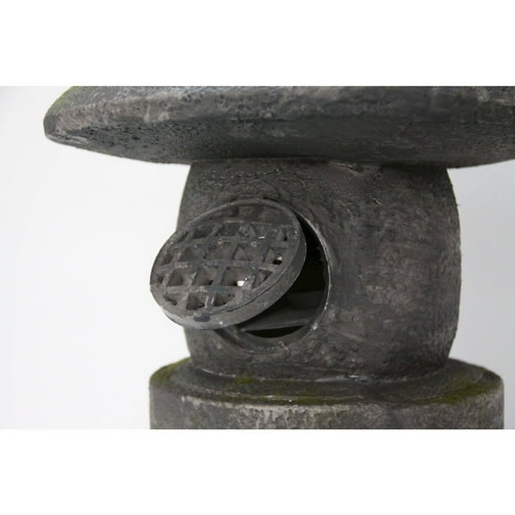 Hi-Line Gift Ltd. Grey Stone Pagoda Lantern