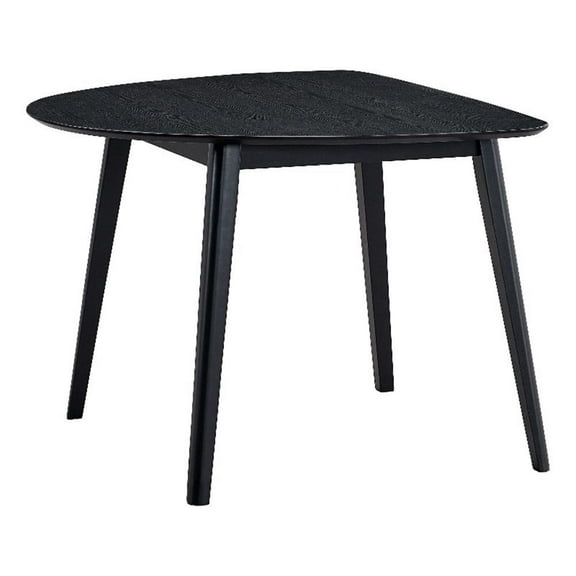 ACME Real Wood Rectangular Dining Table with Fixed Table Top in Black