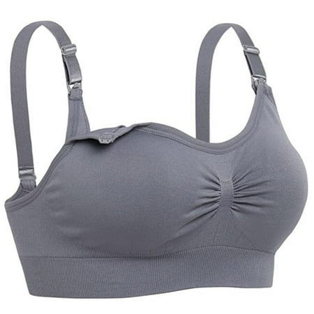 

Abcelit Nursing Bra Maternity Clothes Women Pregnancy Maternity Bra Breastfeeding Lactation Maternal Underwear Things Bras Gray M