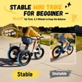 thumbnail image 6 of ESKUTE T300mini Electric Tricycle for Beginners, 16" x 3.0 Fat Tire Folding 3-Wheel E-Bike, 500W Peak Motor, 302Wh Battery, Step-Thru, 12.5 MPH, White with Lock，Phonebag and mirror, UL2849, 6 of 7