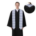 thumbnail image 4 of Daiia Abstract Gondola Snowflake Pattern Graduation Shawl Stole – Satin Graduation Stole Academic Stole Non-Slip Design-Sharp Corner, 4 of 7