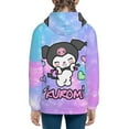 thumbnail image 4 of Sanrio Kuromi Kids' Hoodie 3d Print Sweatshirt Soft Pullover Hooded With Big Pockets Fans Gifts For Boys Or Girls X-Large, 4 of 7