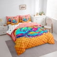 thumbnail image 2 of Erosebridal Teens Sport Baseball Lover Bedding Comforter Set 7pcs,Pink Ice Cream Drip Waffle Queen Bedding Sets for Boys Girls,Breathable Home Decor, 2 of 6