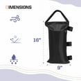 thumbnail image 3 of EAGLE PEAK Heavy-Duty Instant Canopy Sand Bags, 4-Pack, Weight Bags Anchor kit for Pop up Canopy Tent Outdoor Instant Canopies, Greenhouse, Gazebo, Black (Without Sand), 3 of 8