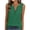 Green, variant on Women's Waffle Knit Henley Tank, V-Neck Sleeveless Blouse with Partial Buttons, Casual Summer & Everyday Wear White S